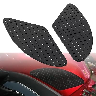 STHIRA® 2pcs Motorcycle Gas Tank Pads, Gas Fuel Knee Grips, Fuel Tank Anti-Slip Pads, Universal Grip Guard Pads Rubber S