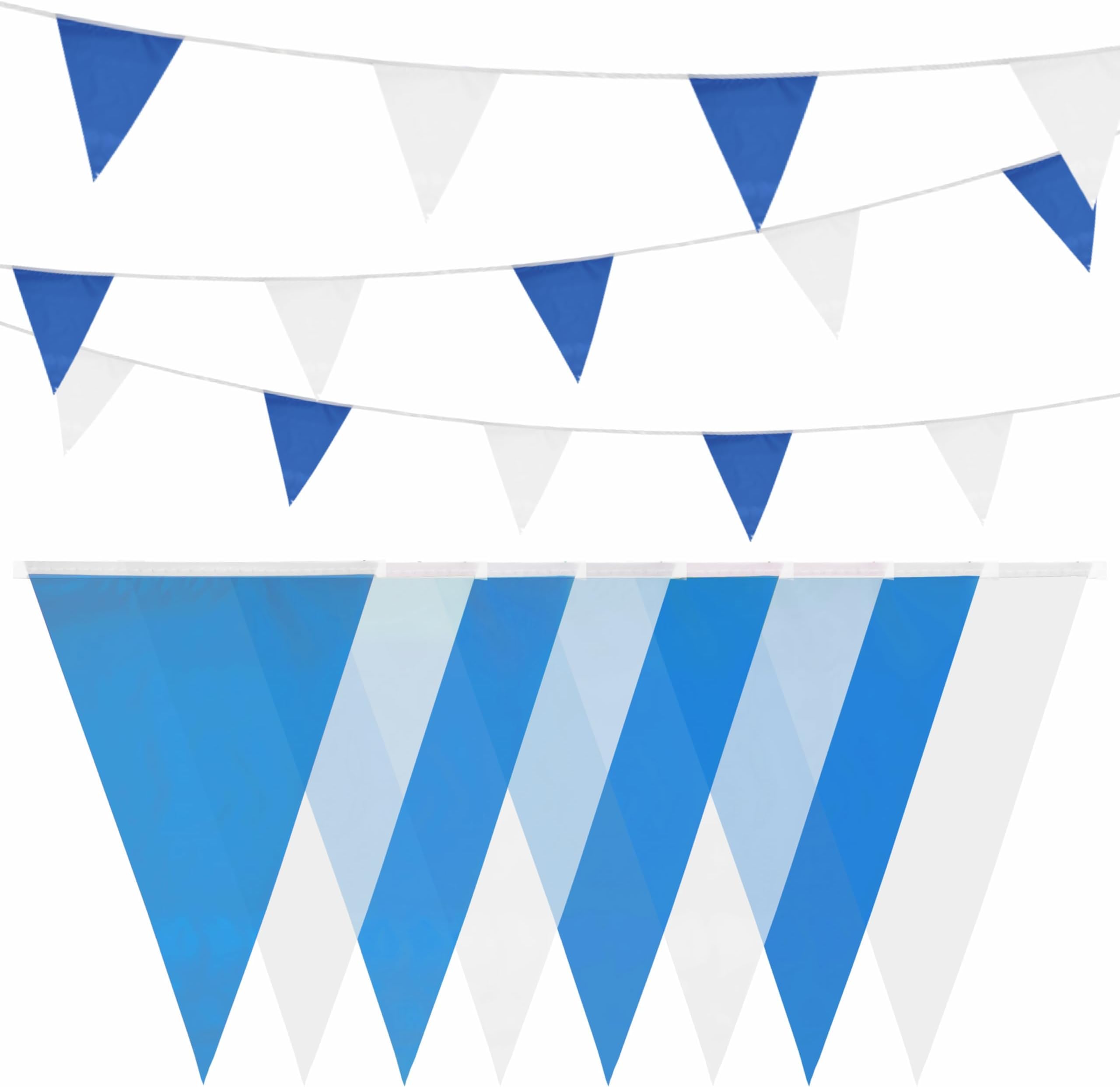 Banderines azul-blancos para fiestas exteriores pack de 6 HEKU