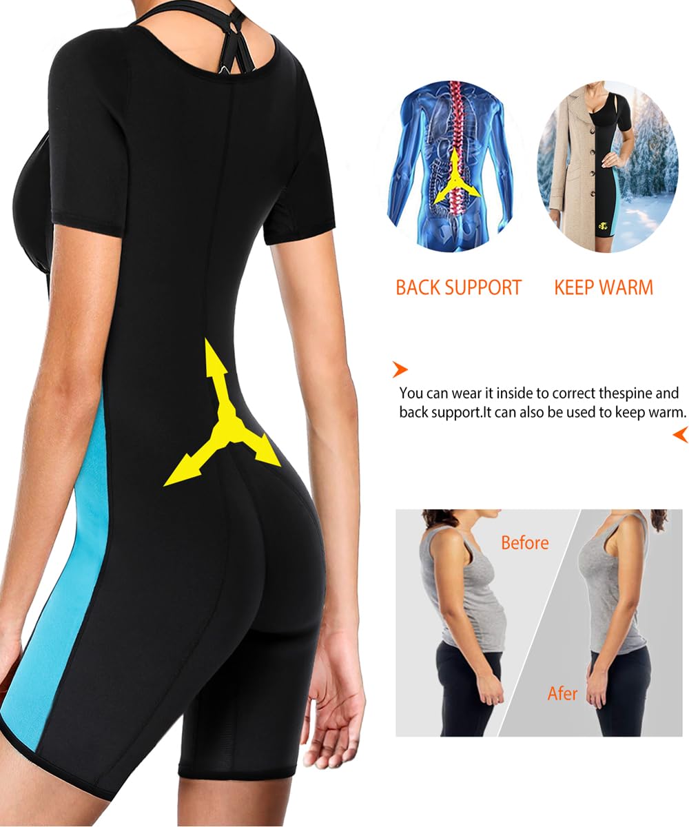 Faja Reductora Adelgazante Mujer Neopreno Traje Sauna para Deporte Fiteness Body shaper Moldeador Chaleco Traje de buceo