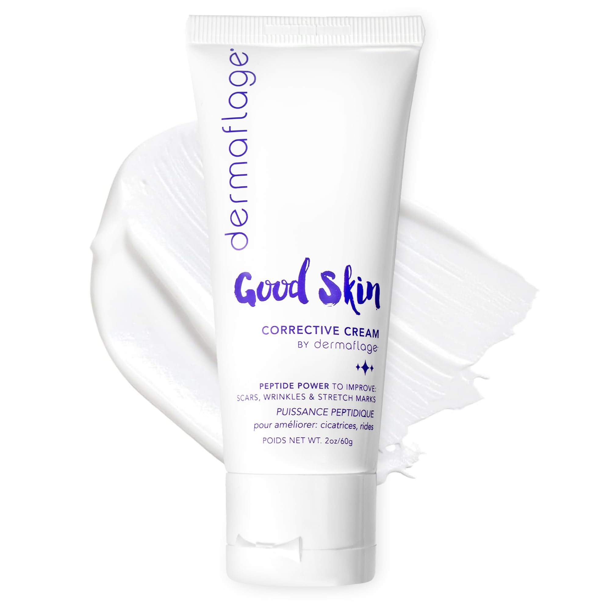 Acne Scar Removal Cream With Peptide Power, Fade Acne, Surgical Scars, Stretch Marks And Wrinkles With Good Skin, 2 oz.