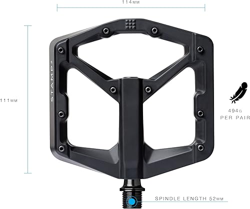 Miniatura 2 de Crankbrothers Stamp Pedales Planos MTB - Pedales de Bicicleta Ligeros, Versátiles y Duraderos de Tamaño Específico
