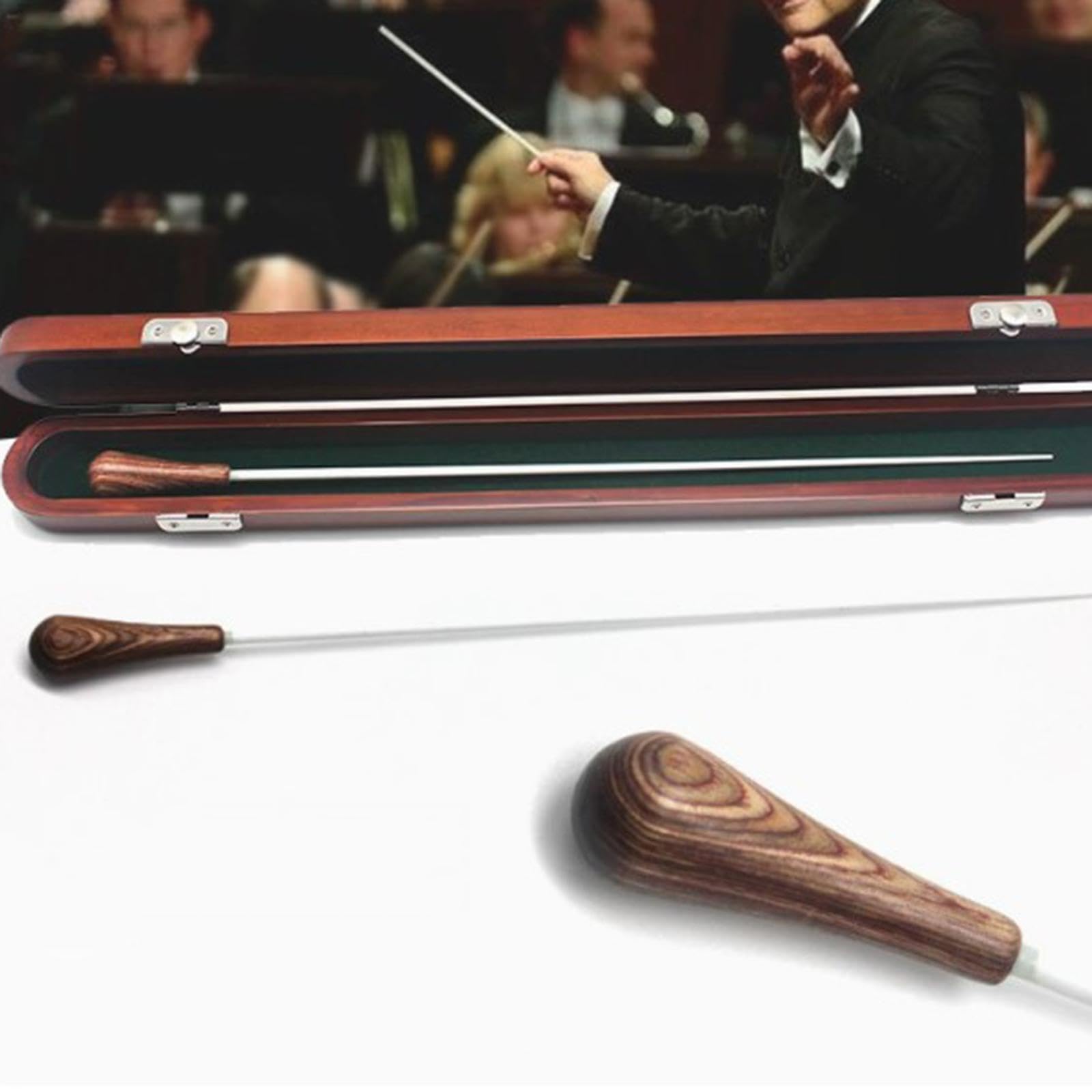 Estuche Elegante para Director de Orquesta, Caja de para Madera portátil para Guardar partituras, Ligero y práctico, baqueta Orquesta 37 cm (14,57 Pulgadas) Largo y baqueta 14,57 Pulgadas