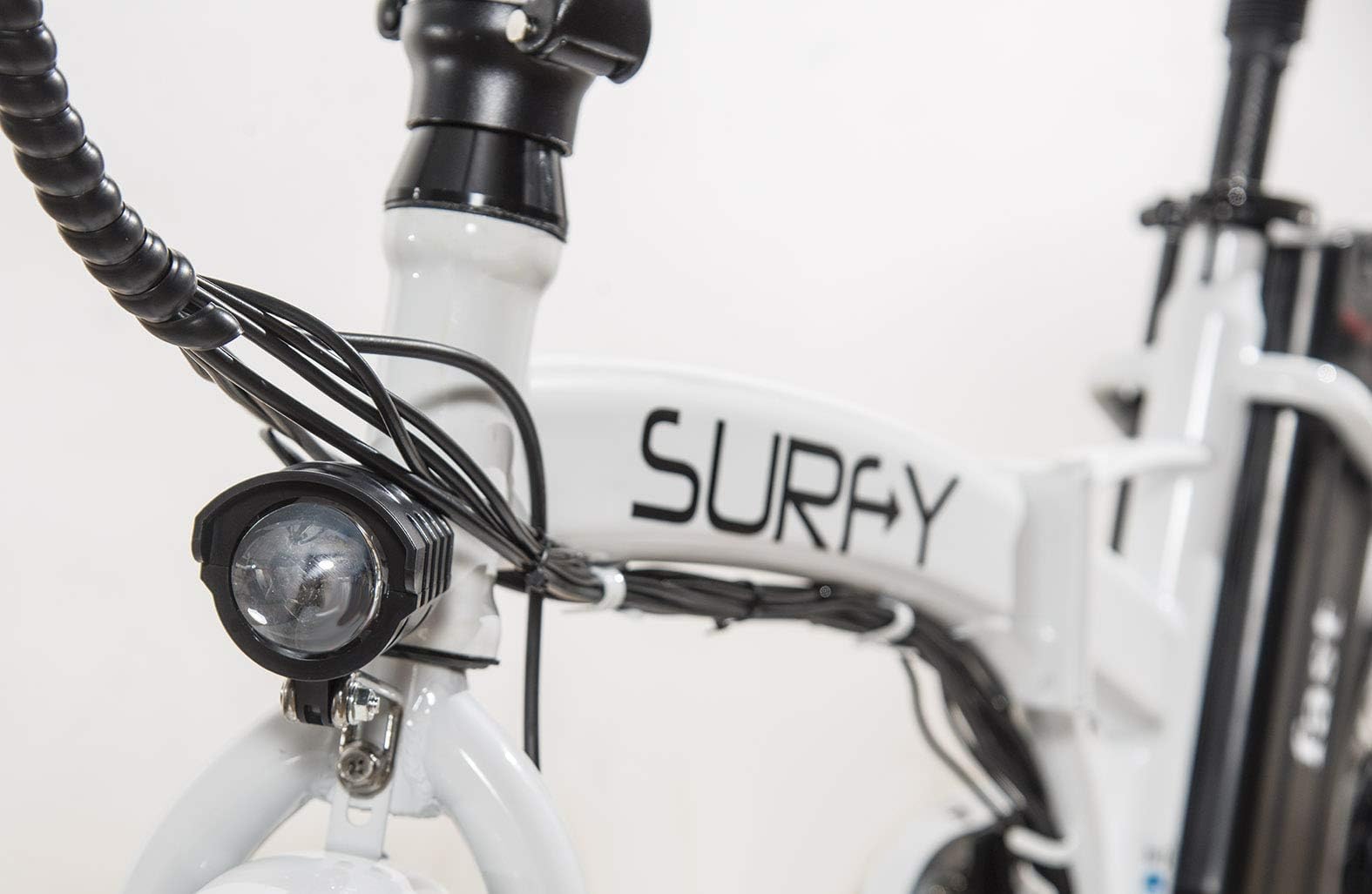 SURFY FAST - E-Bike a Pedalata Assistita - TELAIO IN ALLUMINIO -POTENZA 250W-VELOCITA' 25Km/h - BATTERIA ESTRAIBILE (Bianco)