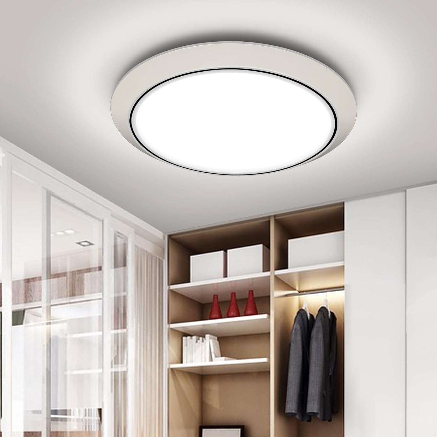 Taoellen Bathroom Light, 24W 2160lm Ceiling Lights, 120W Equivalent ...