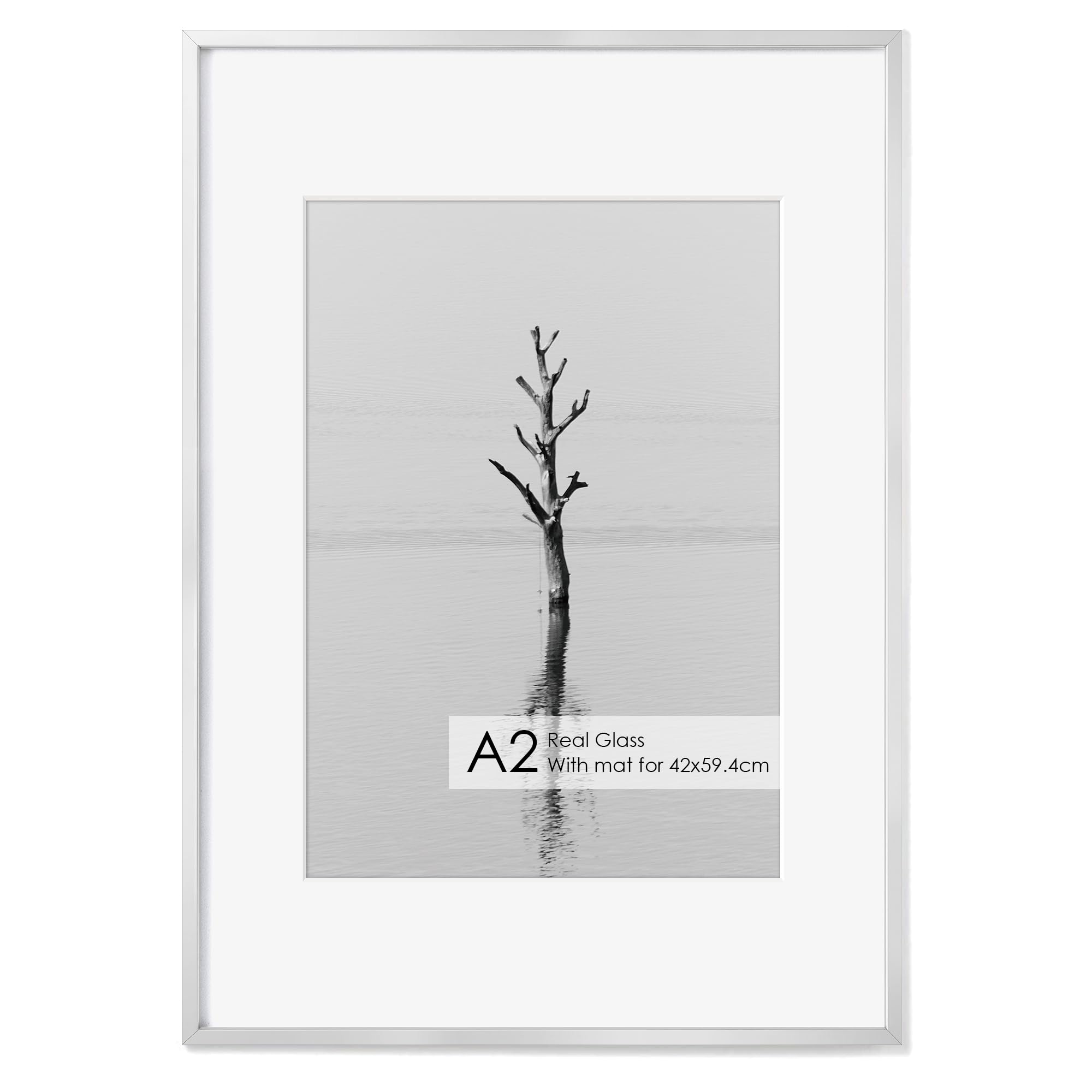 Amazon.com - Fun Memories A2 Picture Frame Silver, High End Metal