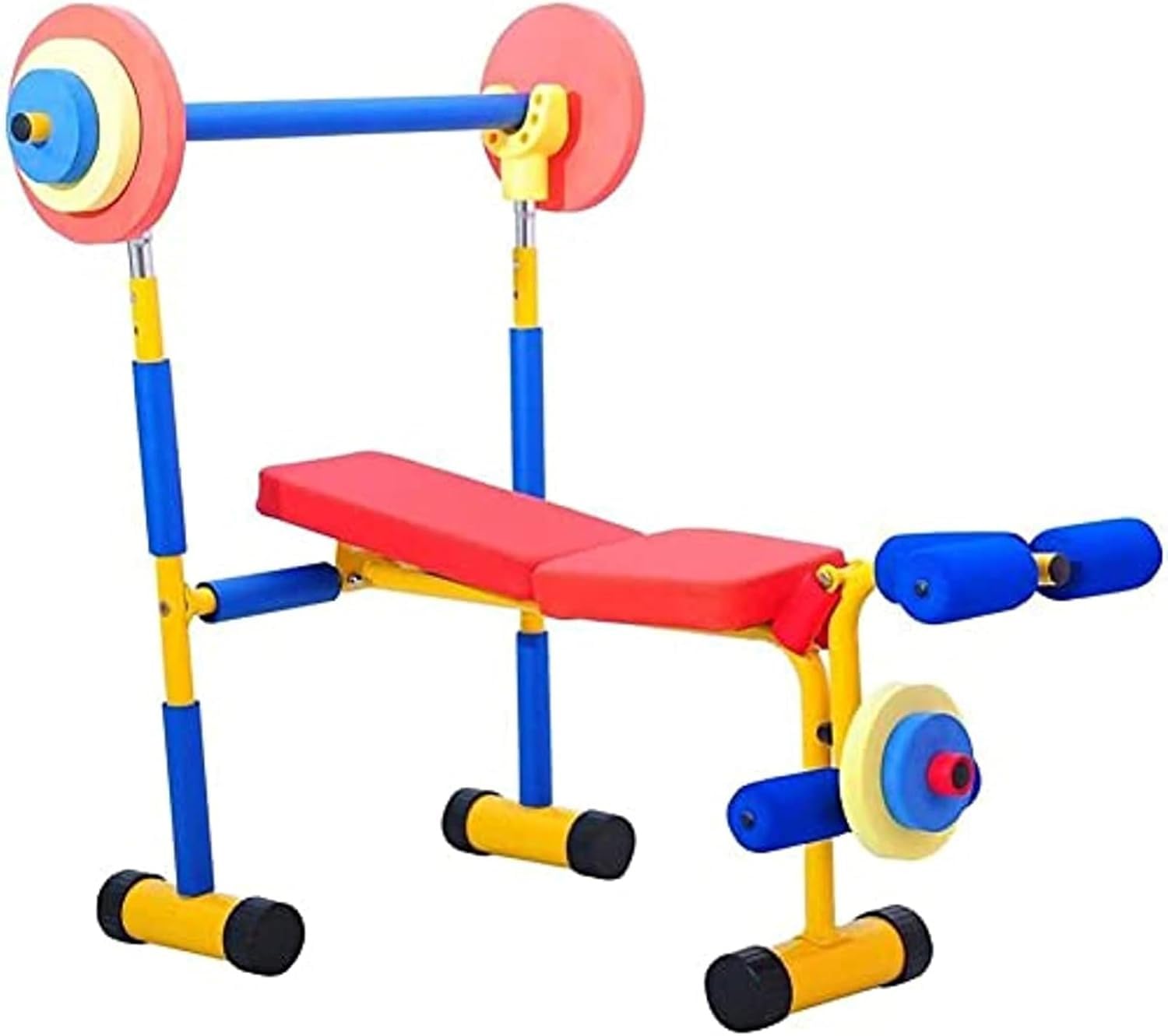 Équipement d'exercice pour enfants avec banc de musculation réglable et ludique