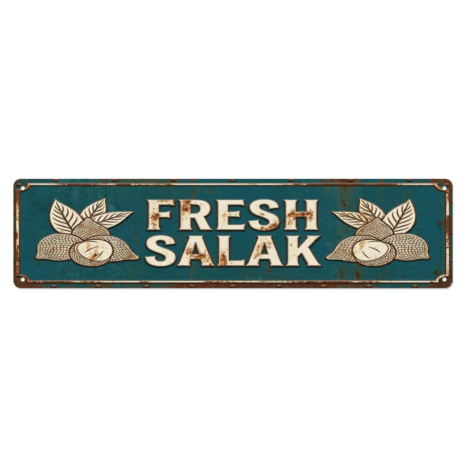 FRESH SALAK Vintage Fruit Rustic Farmhouse Metal Tin Sign