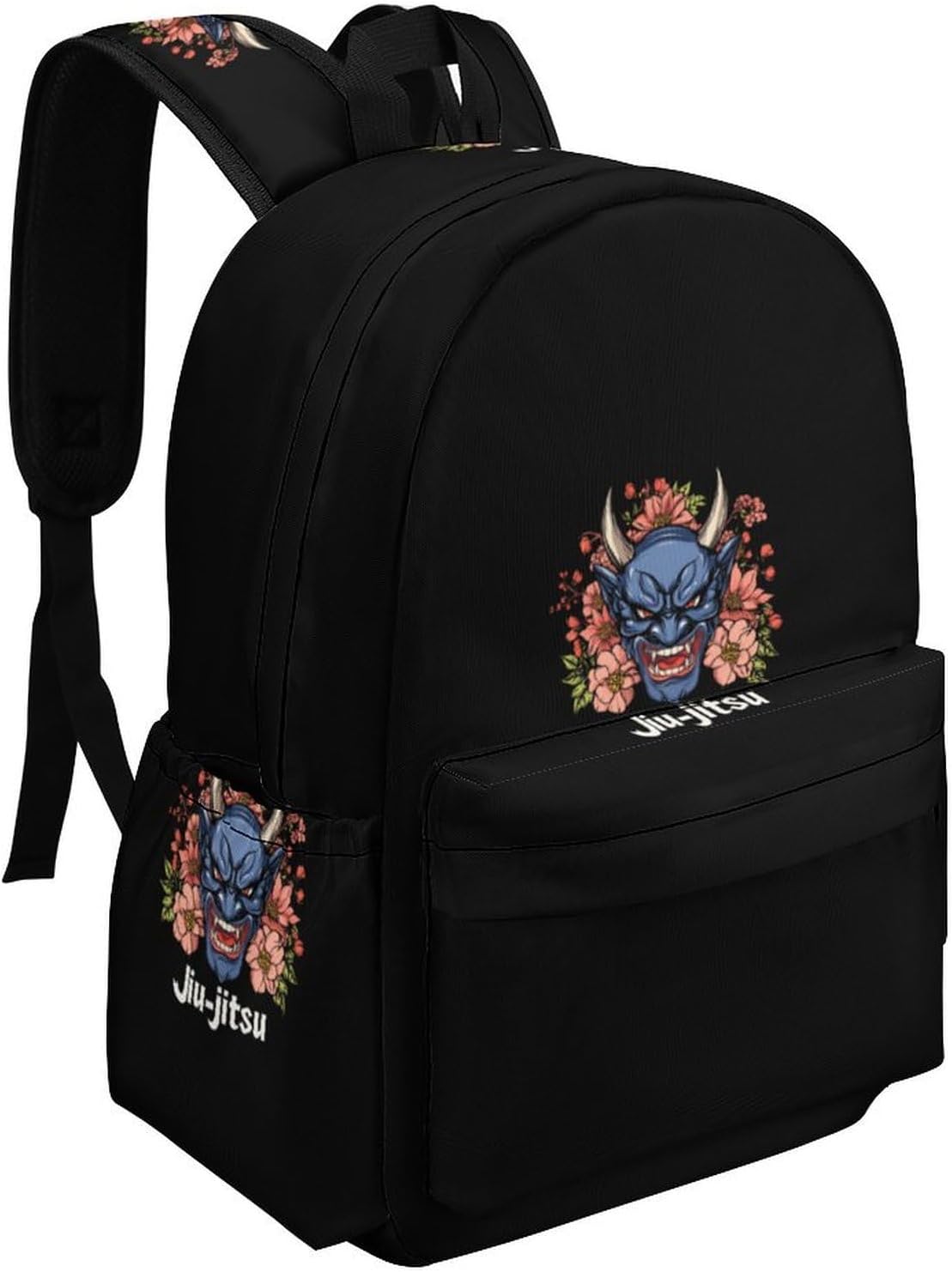 Japanese Demon Oni Mask Jiu-jitsu Travel Backpack for Women Men Summer Hiking Shoulder Bag Casual Daypack
