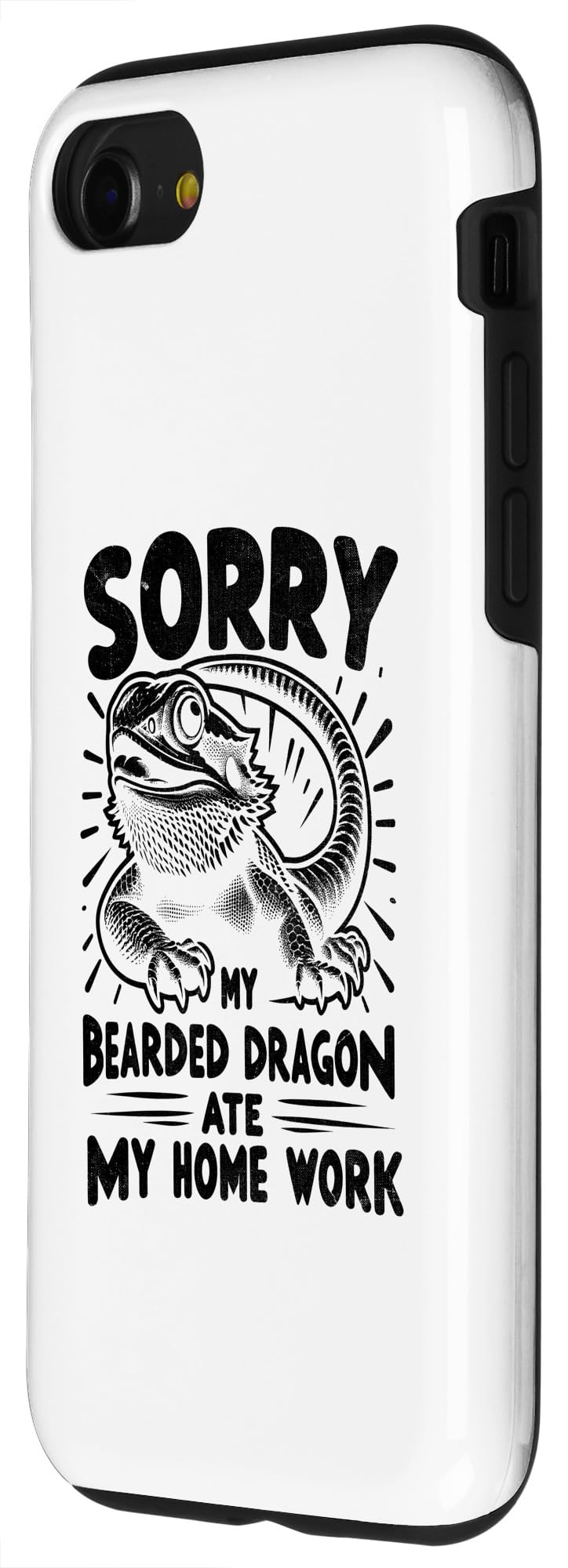 iPhone SE (2020) / 7 / 8 Sorry My Bearded Dragon Ate My Home Work Lizard Reptile Case - Image 2