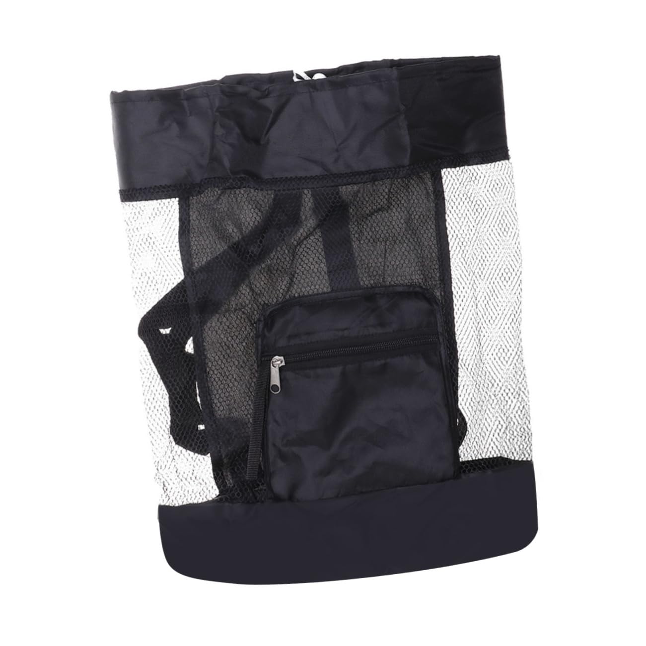 NAMOARLY Foldable Mesh Beach Bag Heavy Duty Handles Kids Backpack Beach Toys Storage