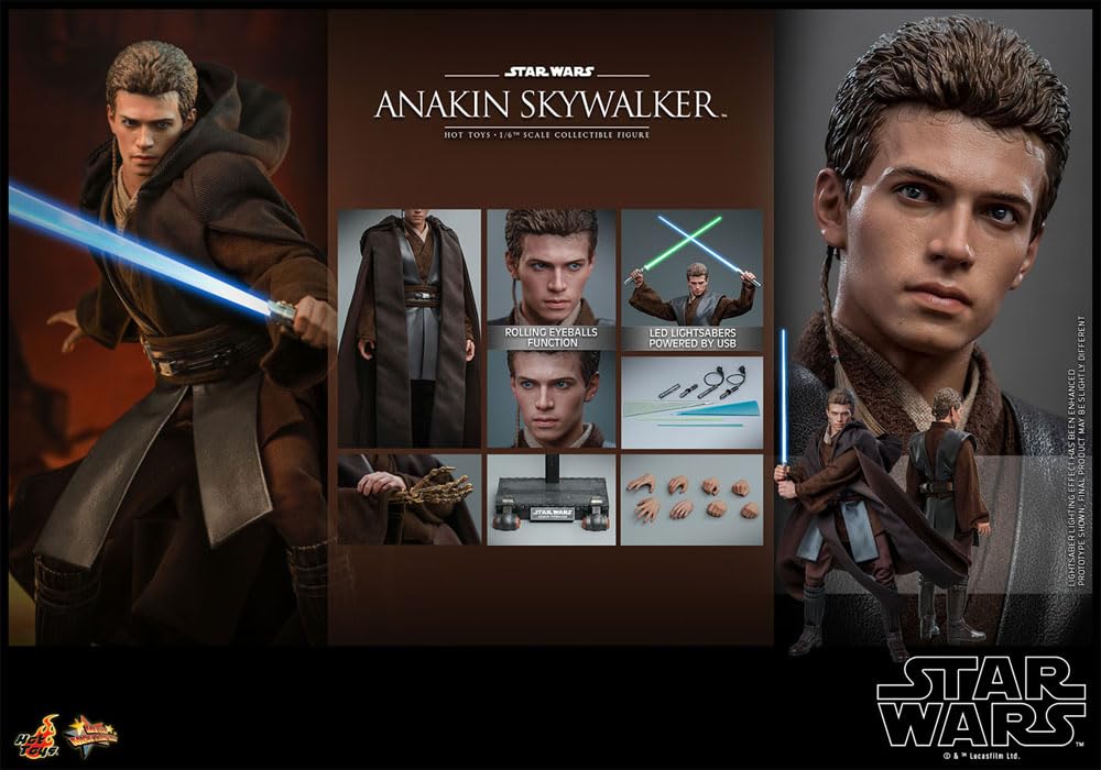 Anakin Skywalker - Star Wars - Sixth Scale - Hot Toys | Amazon.com.br