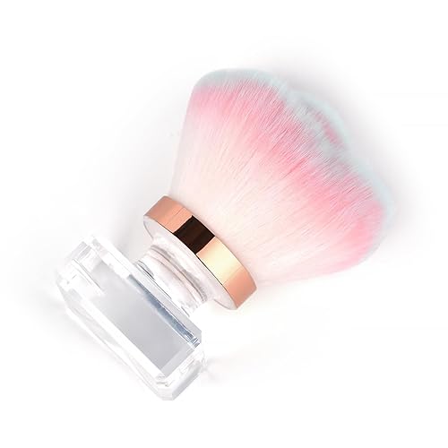 Miniatura 2 de KADS Cepillo para polvo de uñas, cepillo de maquillaje con forma de flor, base de cristal, cepillo de limpieza de uñas, herramienta de cepillo de