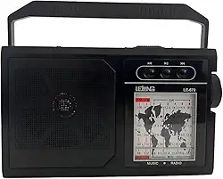 Rádio Portátil Analógico FM/AM/SW com Antena Energia Solar