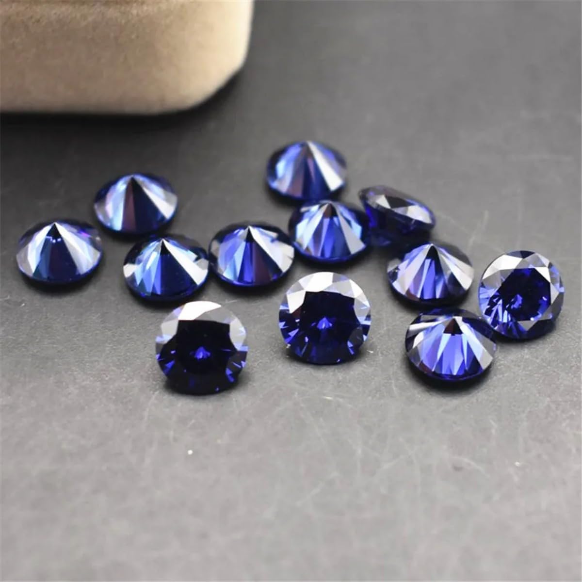 Tanzanite Round Faceted Gemstones Brilliant Cut Blue Tanzanite Gem 3mm-12mm in Diameter