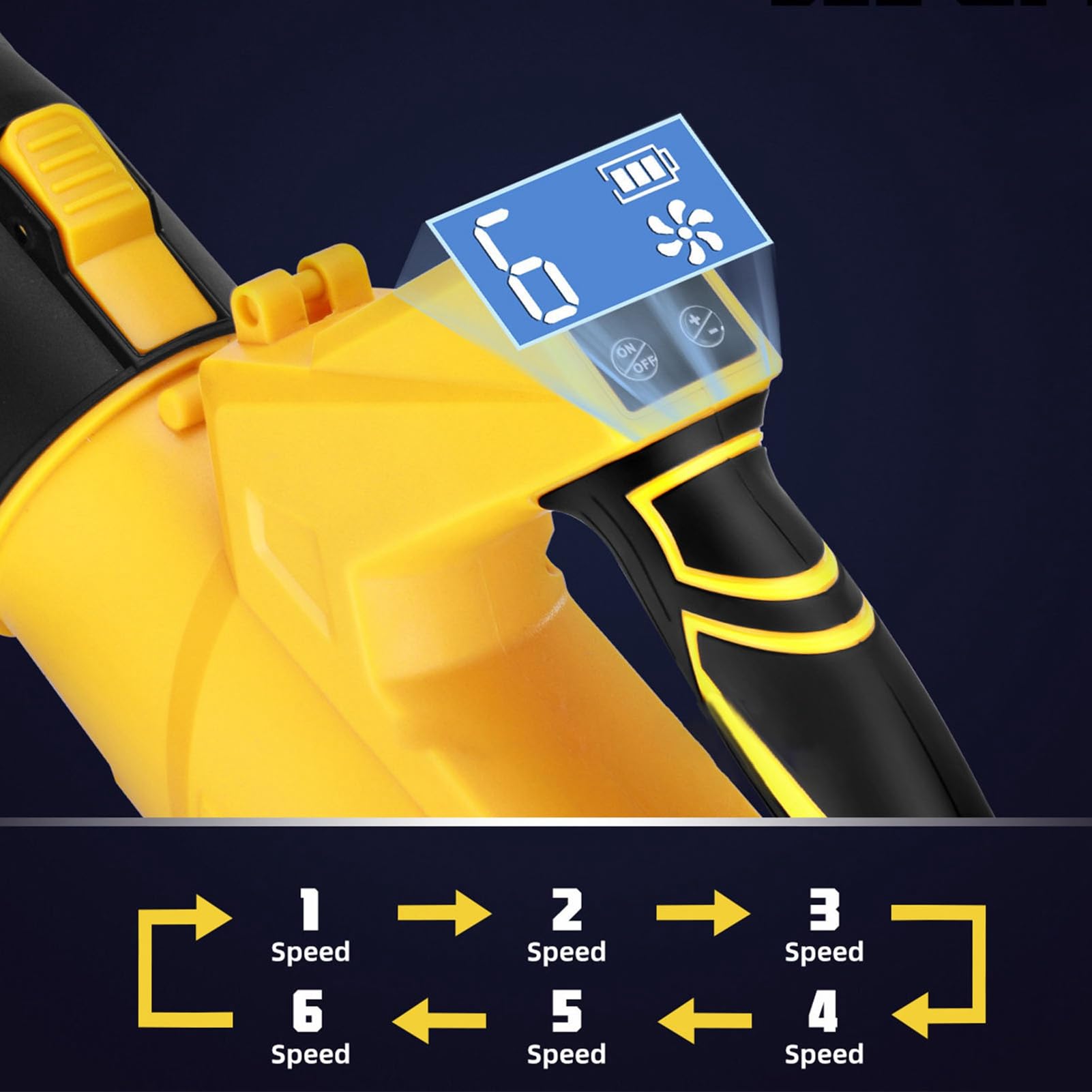 Potente Soffiatore per Foglie Senza Fili, Strumento Industriale a Batteria, Alta velocità del, Versatile per Cortile, Garage, Pulizia del Giardino, Bassa rumorosità, (Spina europea)