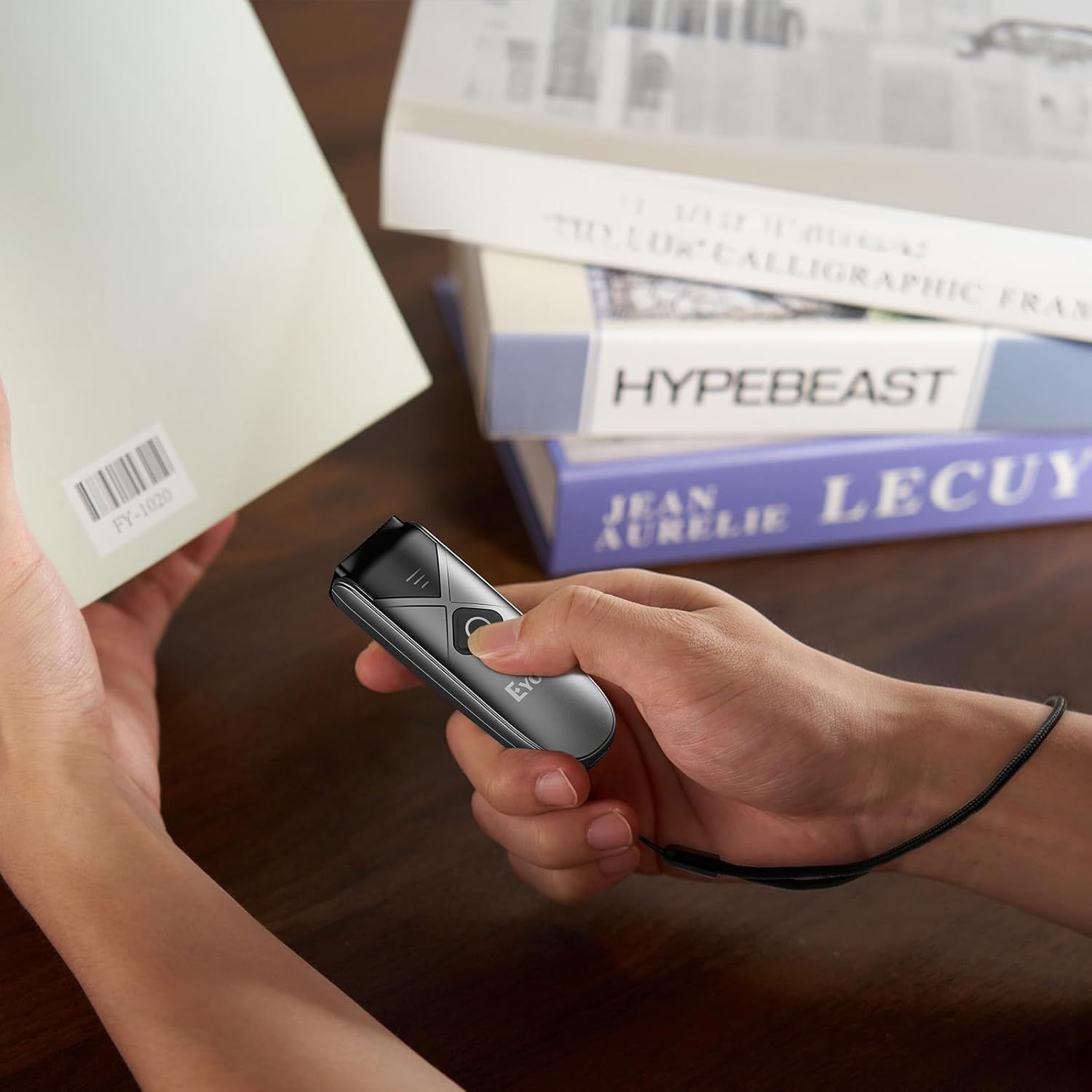 Eyoyo Bluetooth 2D&1D Barcode Scanner, Mini Lecteur de Code-Barres Portable sans Fil avec Connexion USB/Bluetooth/2.4G, PDF417 Data Matrix