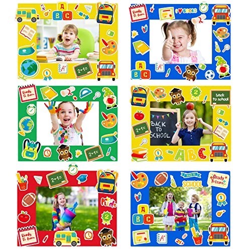 Jecery 40 Pcs Kids Back to School Picture Frame Craft