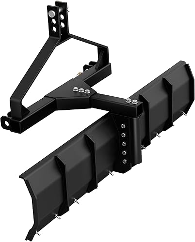 YITAMOTOR Cuchilla niveladora de 3 puntos de 52 pulgadas para tractores Cat-0 Cat-1, hoja de raspado trasera resistente para nivelar entradas de