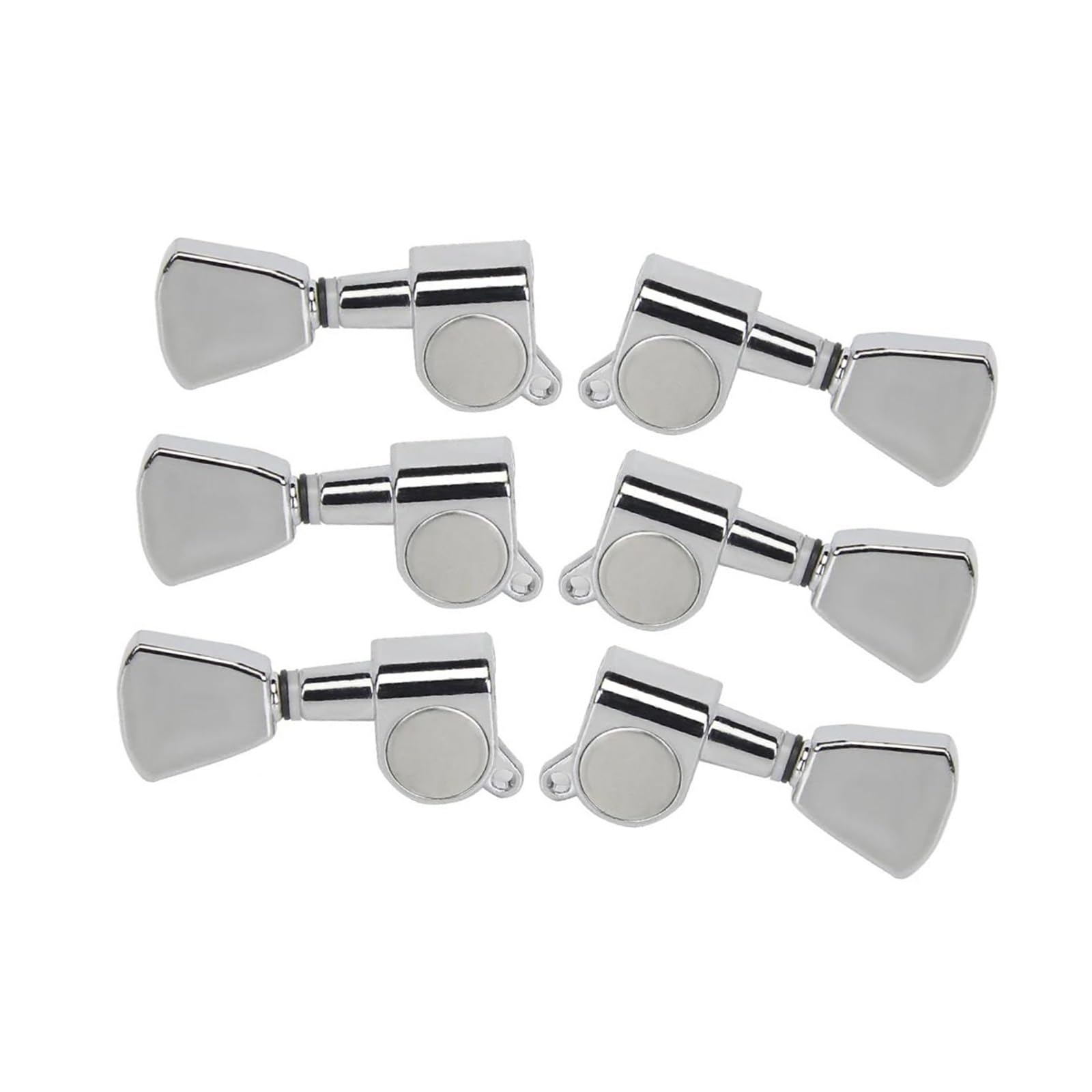 Juego De Afinador Guitarra Cerrado (3L3R) Clavijas Guitarra(Sliver)