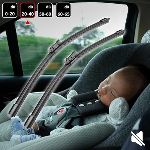 Miniatura 5 de Escobillas para limpiaparabrisas delantero compatible con Audi A1 2010-2017 de 24 + 16 pulgadas, accesorios de cortador de cepillos 2010 2011 2012