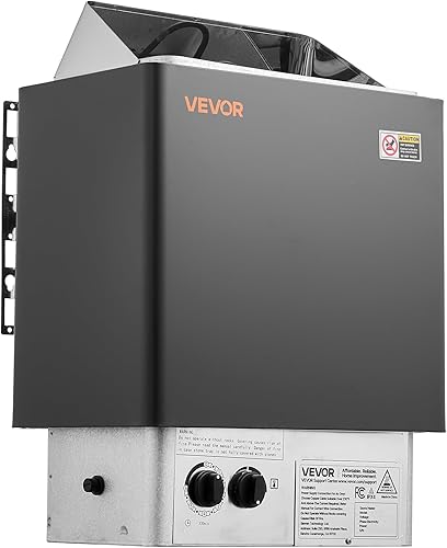 Vista 49 de VEVOR Calentador de sauna, estufa eléctrica de sauna de 9KW 220V, calentador de sauna de baño de vapor con controlador digital externo, temporizador