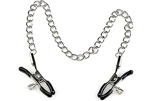 Adjustable Nipple Clamps for Women RJ666, Non-Piercing Nipplerings Clip-On Nipple Rings, Decorative Clothing Accessory (Black)