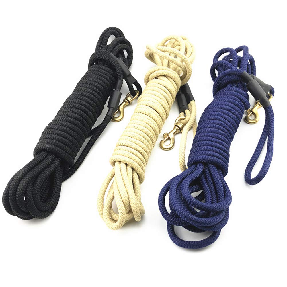 Chien en Nylon tressé Laisse de Suivi Moyen Grand Chien Golden Retriever Formation Corde Ronde pour Animaux de Compagnie Forte Laisse en Laisse Formation Corde de Chien 5 m, 10 m-blue-10M