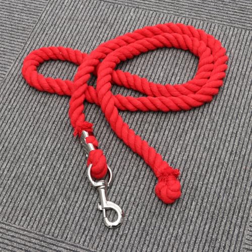Corde cheval en coton avec mousqueton déclencheur rouge - 4