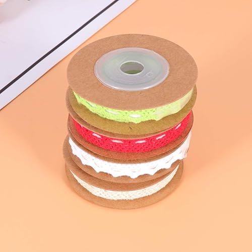 Miniatura 4 de Cinta adhesiva de encaje, 4 rollos de cinta de encaje autoadhesiva decorativa, 2 cintas huecas de encaje Washi, cintas de algodón para manualidades,