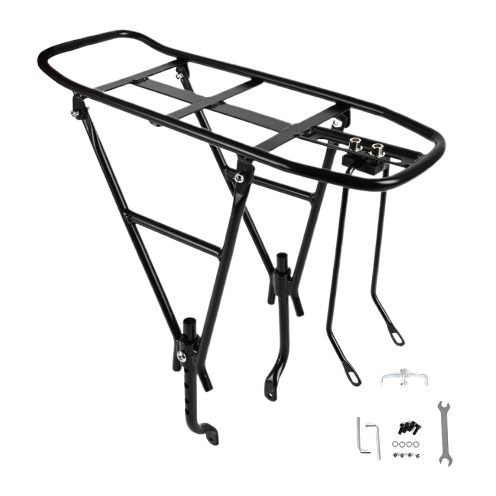 Generico Cargo Rack Bike, Thick Widened Rear Bike Carrier, Pannier Racks with Seat Comfort for Commuting and Cycling Enthusiasts, Heavy Duty Bicycle Luggage Accessory, 15,75 x 5,51 cala