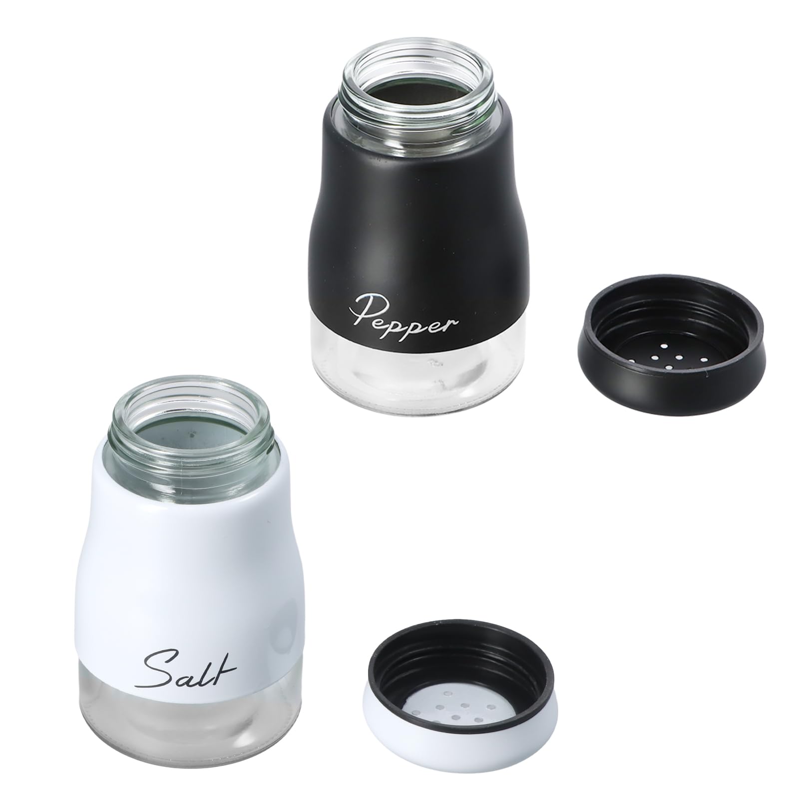 2 Pcs Stainless Steel Salt and Pepper Shaker Sets, Refillable Salt and Pepper Pots - Image 2