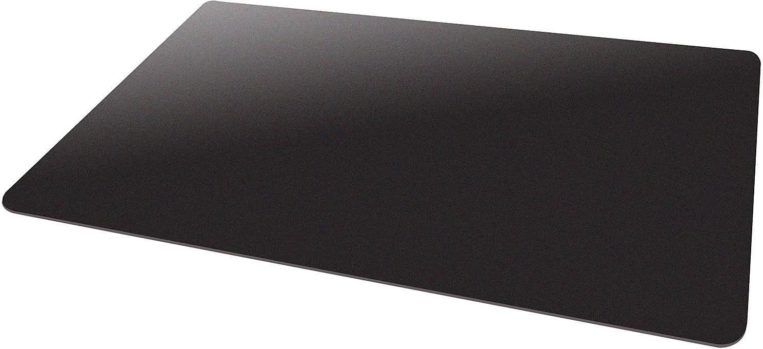 Deflecto EconoMat Black Chair Mat, Low Pile Carpet Use, Rectangle, Straight Edge, 36 x 48 Inches (CM11142BLKCOM)