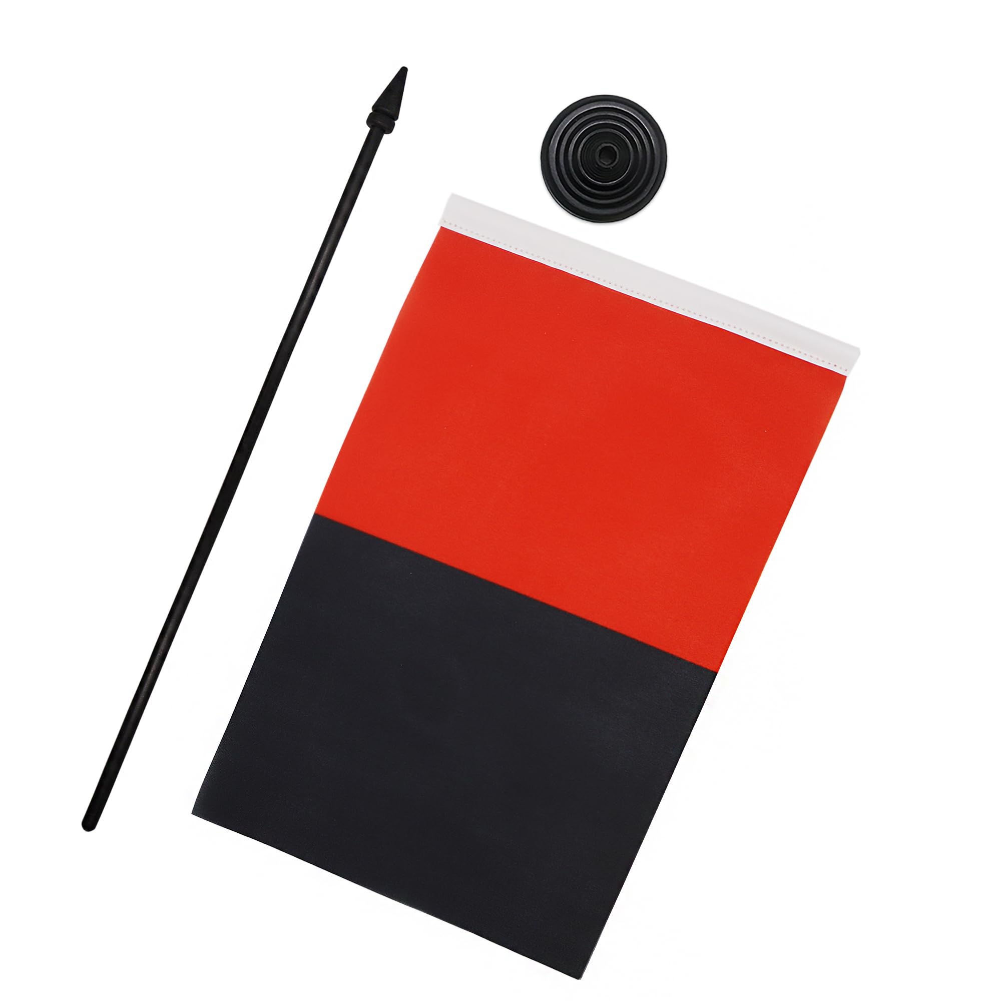 Drapeau De Table USA Thin Red Line – Petit Pavois Américain Ligne Rouge – 21x14 Cm – Socle Inclus