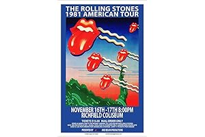 Raw Sugar Art Studio Rolling Stones 1981 Cleveland Concert Poster