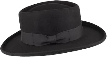 Jaxon & James Crushable Wool Felt Gambler Hat - Black