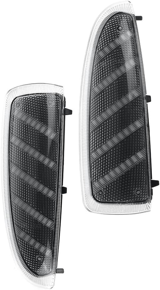 Rearview Mirror Side Marker Amber White Light, Rear View LED Side Mirror Turn Signal, Compatible with Ford F-Series Super Duty Pickup F250 F350 F450 F550 2003-2007 - Smoked Lens Static Light