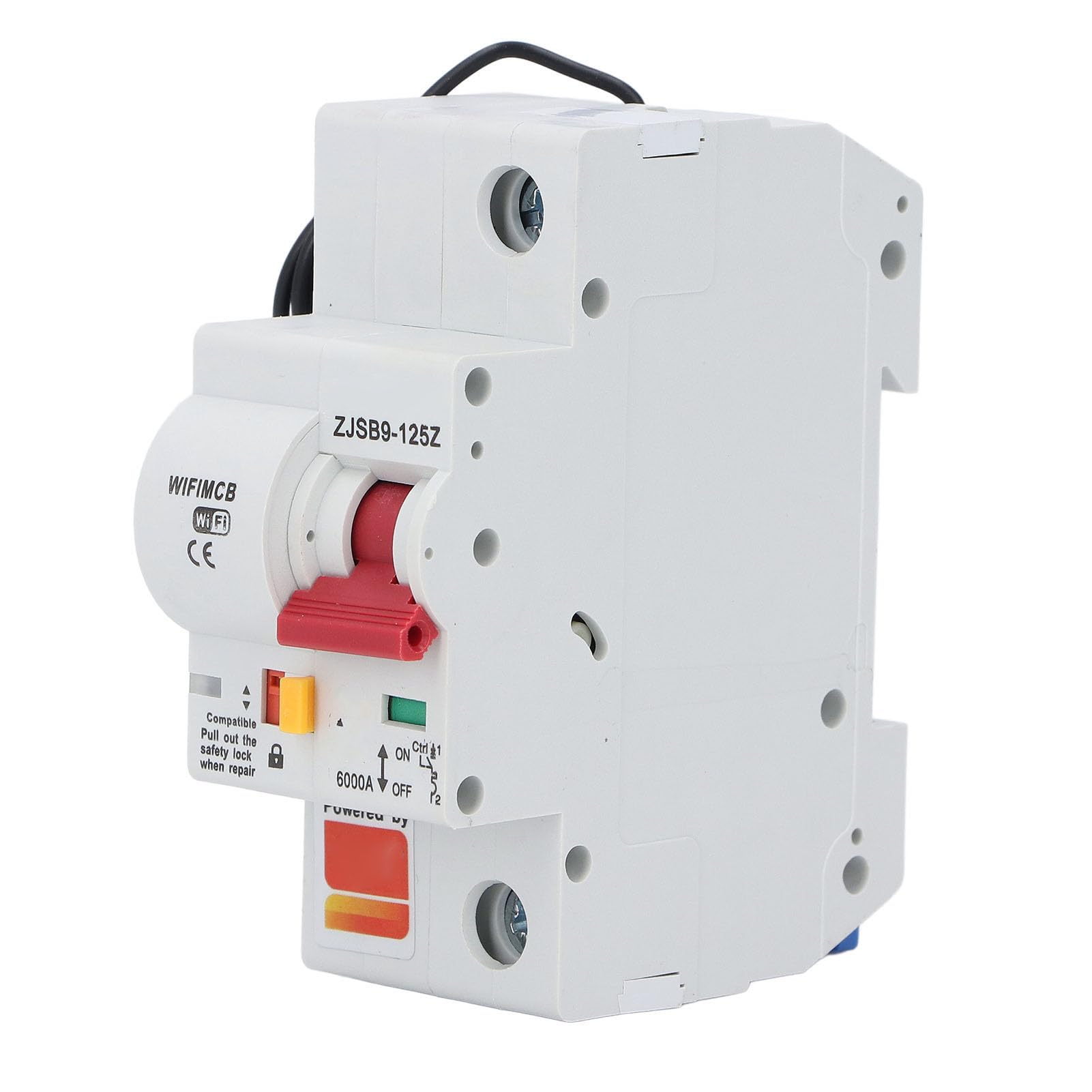Miniaturowy inteligentny wyłącznik automatyczny 1P 80A AC 110-130 V - Przełącznik zdalnego sterowania Wi-Fi i Bluetooth kompatybilny z Tuya - Napięcie wytrzymywane impulsem 6 kV