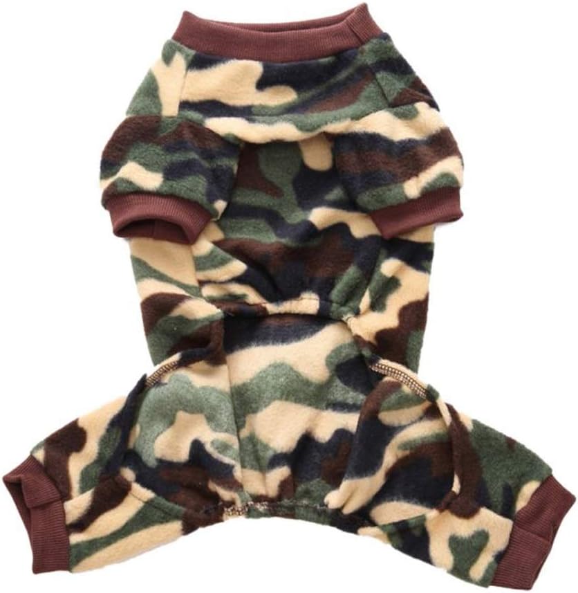 Pet Dog Camouflage Clothes Apparel Dog Shirts Outerwear Jumpsuit Four Leg Pajamas for Small Dogs Puppy Product (Color : Multi-Colored Size : Medium) (Multi colored)
