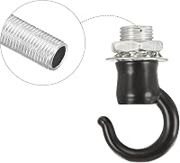 YOKIVE 2db Lámpa Menetes Cső 43cm M10 1mm Menetemelkedéssel - Horganyzott Acél Lámpaszerelvény Csillárokhoz, Lámpákhoz, DIY Világítási Proje 3