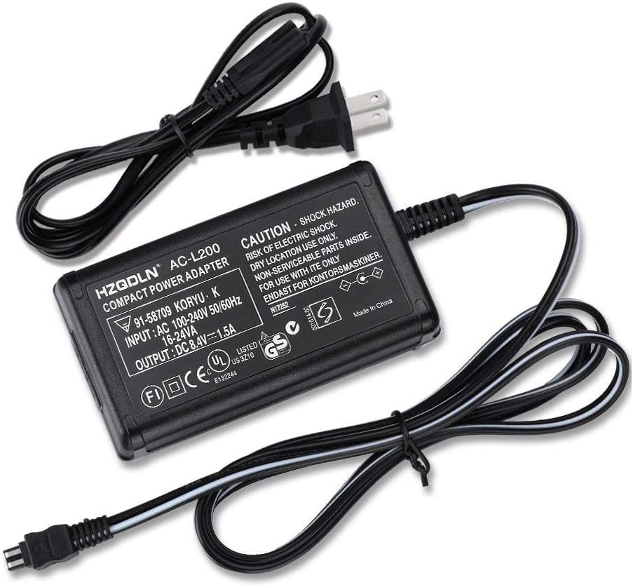 AC Power Adaptor Charger Compatible with Sony HDR CX230 HDR-CX220 HDR-CX190 HDR-CX160 HDR-CX155 HDR-CX150 HDR-CX130 HDR-CX115 HDR-CX110 HDR-CX100 Handycam Camcorder
