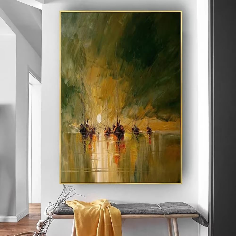 DFZEWKI Sail Boat Seascape Canvas Modern Wall Decor Wall Art Landscape for Living Room Home Decor Wall Art Prints Ideal(60x80cm(24x31in)/No frame)