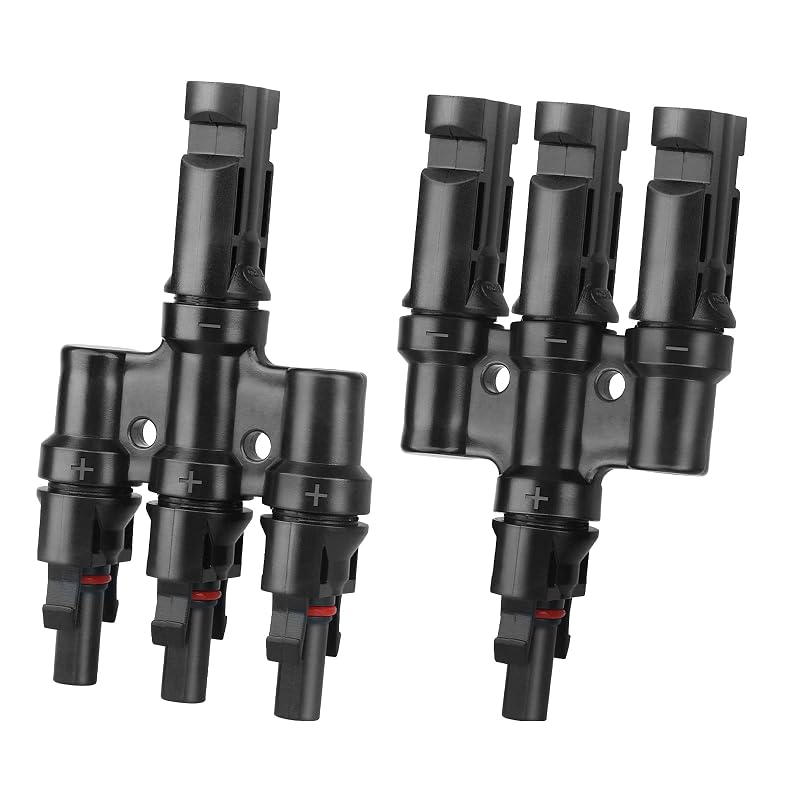 Conectores solares de derivação T 1 para 3, adaptador paralelo para painéis solares PAEKQ, par 1T3