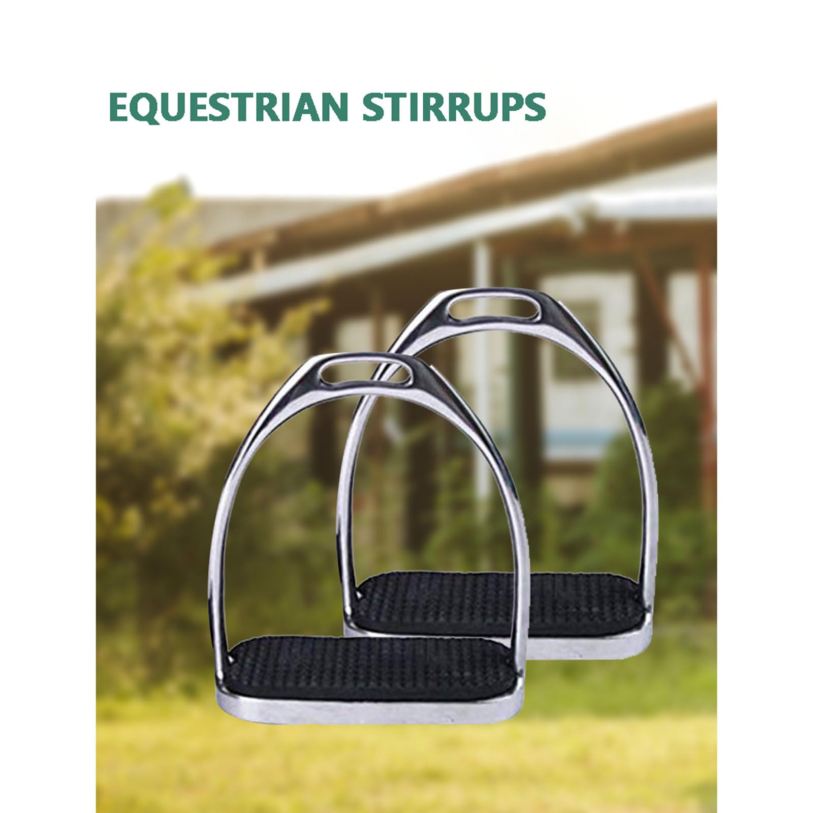 2 Piezas Estribo de Caballo,Estribos ecuestres de Acero Inoxidable,Accesorios de Seguridad para Equitación,Estribos ecuestres Ligeros Fuerte Capacidad de Carga,para Entusiastas Ecuestres