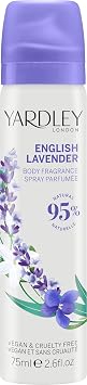 Yardley London for Women Deodorant Body Spray, English Lavender, 2.6 Ounce