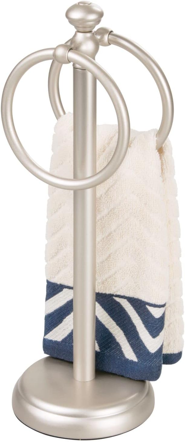 Amazon.com: mDesign Metal Hand Towel Holder for Bathroom Vanities ...