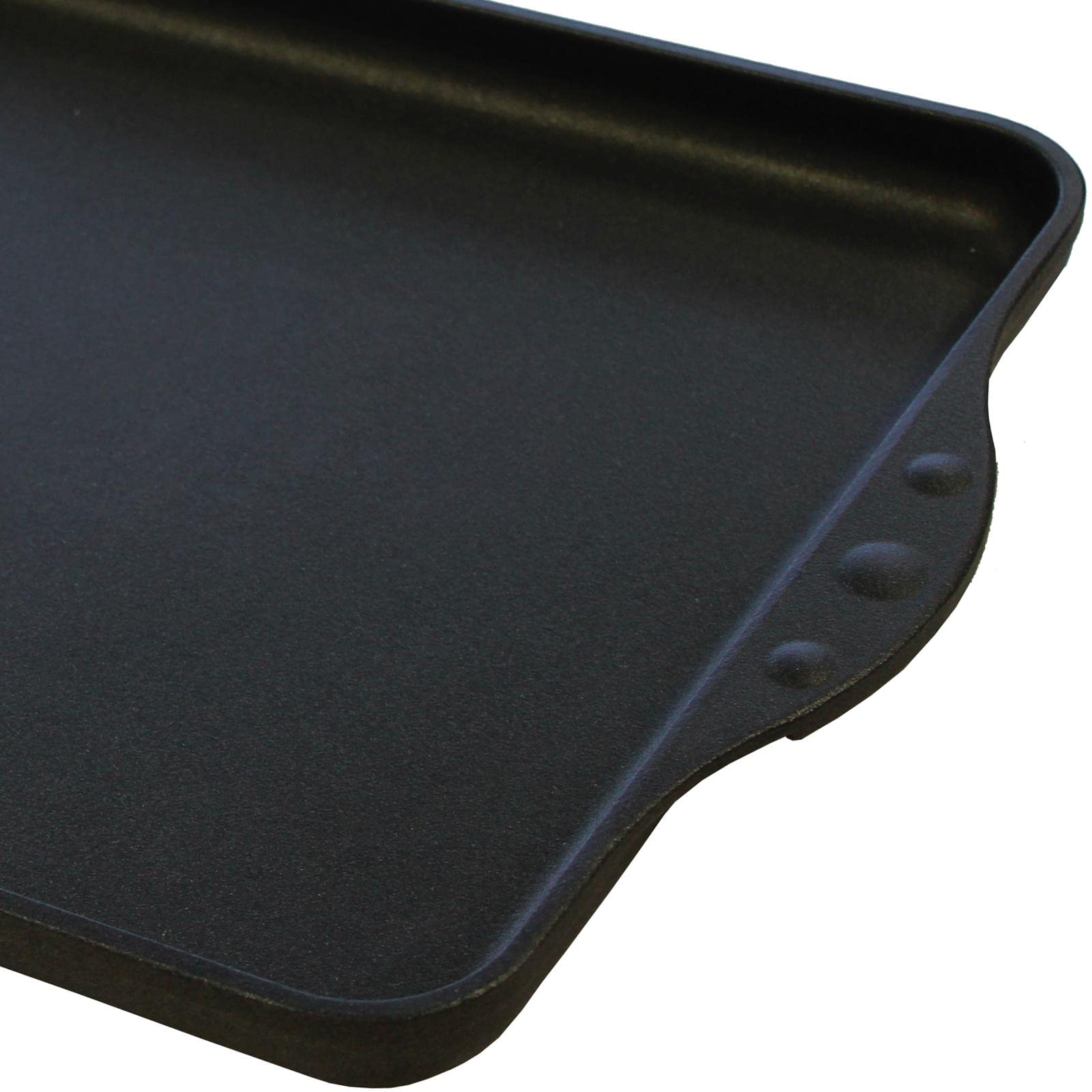 Eurolux Aluguss Teppanyaki Grillplatte 43 x 28 cm - Guss-Bratplatte für alle Herdarten inkl. Induktion & Grill - Antihaftversiegelung - glatte beschichtete Oberfläche - Made in Germany