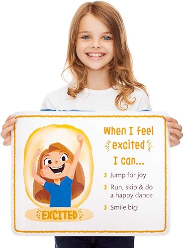 Miniatura 4 de Juego de 8 pósteres de aula How I'm Feeling de 17 x 22 pulgadas | Decoración motivacional para el aula | Construye vocabulario emocional y