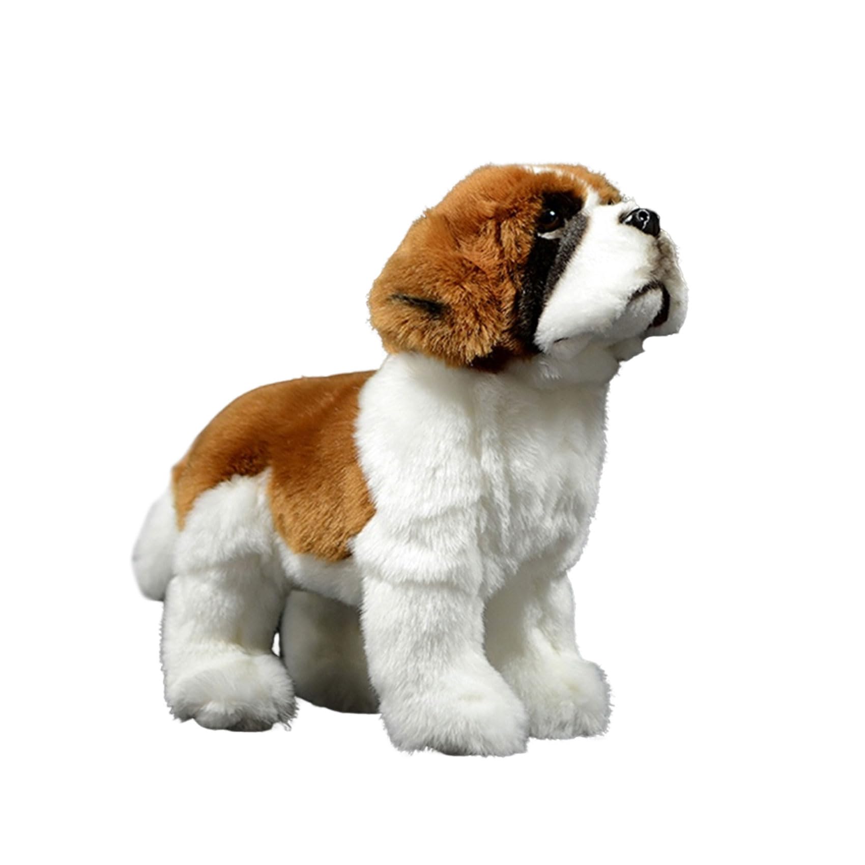 Tiny Heart Animal de Peluche de Perro San Bernardo 26cm/10 Juguete de Perro San Bernardo Realista Animal Encantador Suaves de Felpa para niños y niñas Juguetes de Perro marrón