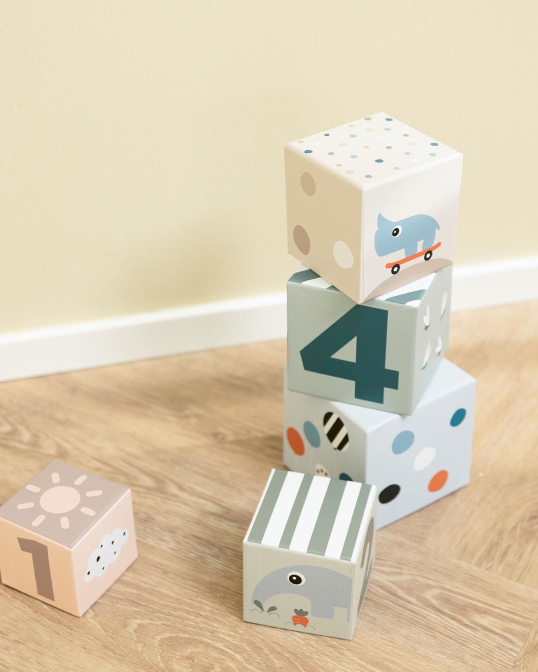 Cube Pliable Cerf Friends Mélange De Couleurs Avec Pot Cube Bois Maxi En Boite Star-box - Mélange De Fleurs D'été Cube Pliable Cerf Friends Mélange De Couleurs Primaires