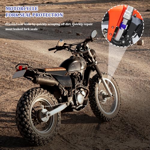 Image of Motorcycle Fork Seal Cleaner Tool, Front Fork Seal Cleaner Fits 45-55mm Seal Mate Oil Level, Universal Dirt Bike Motorcycle Accessories Shock Absorber Repairing Tool for Maintenance (Blue)